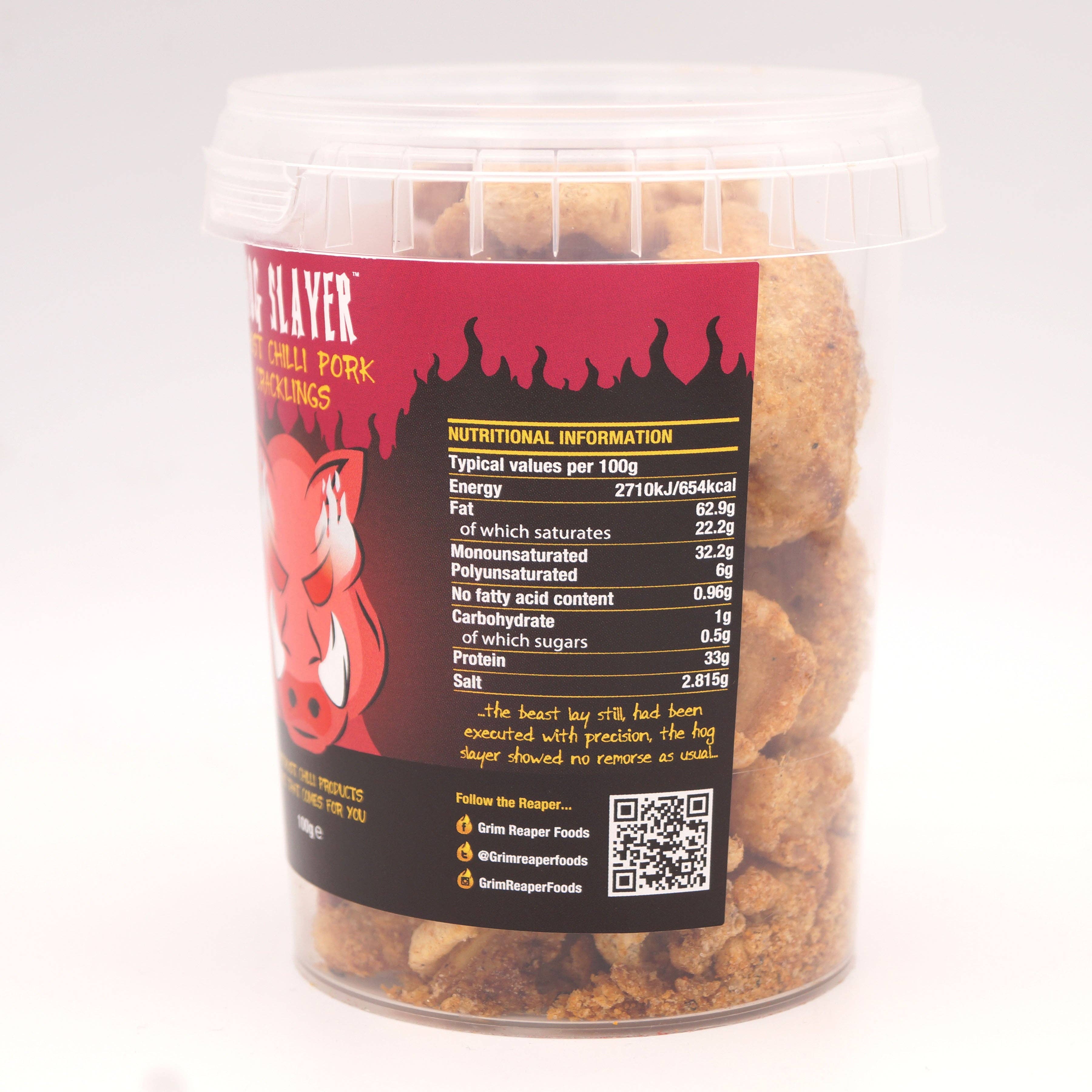Dorset Chilli Shop – wholesale Puffed snack – Grim Reaper - Hogslayer - Ghost Chilli Pork Scratchings1