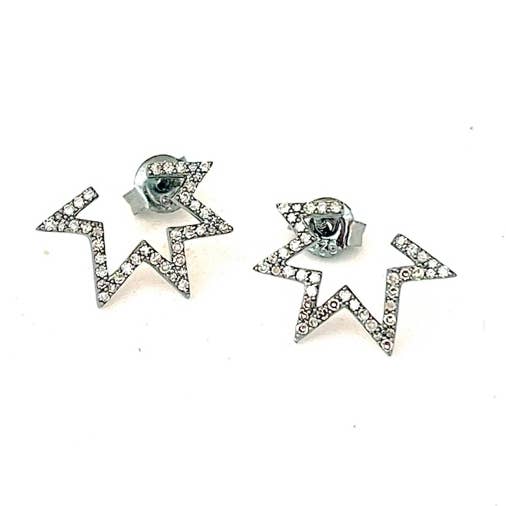 Diamond stjerne ørering for engroshandel hos Pamela Bloom Jewelry