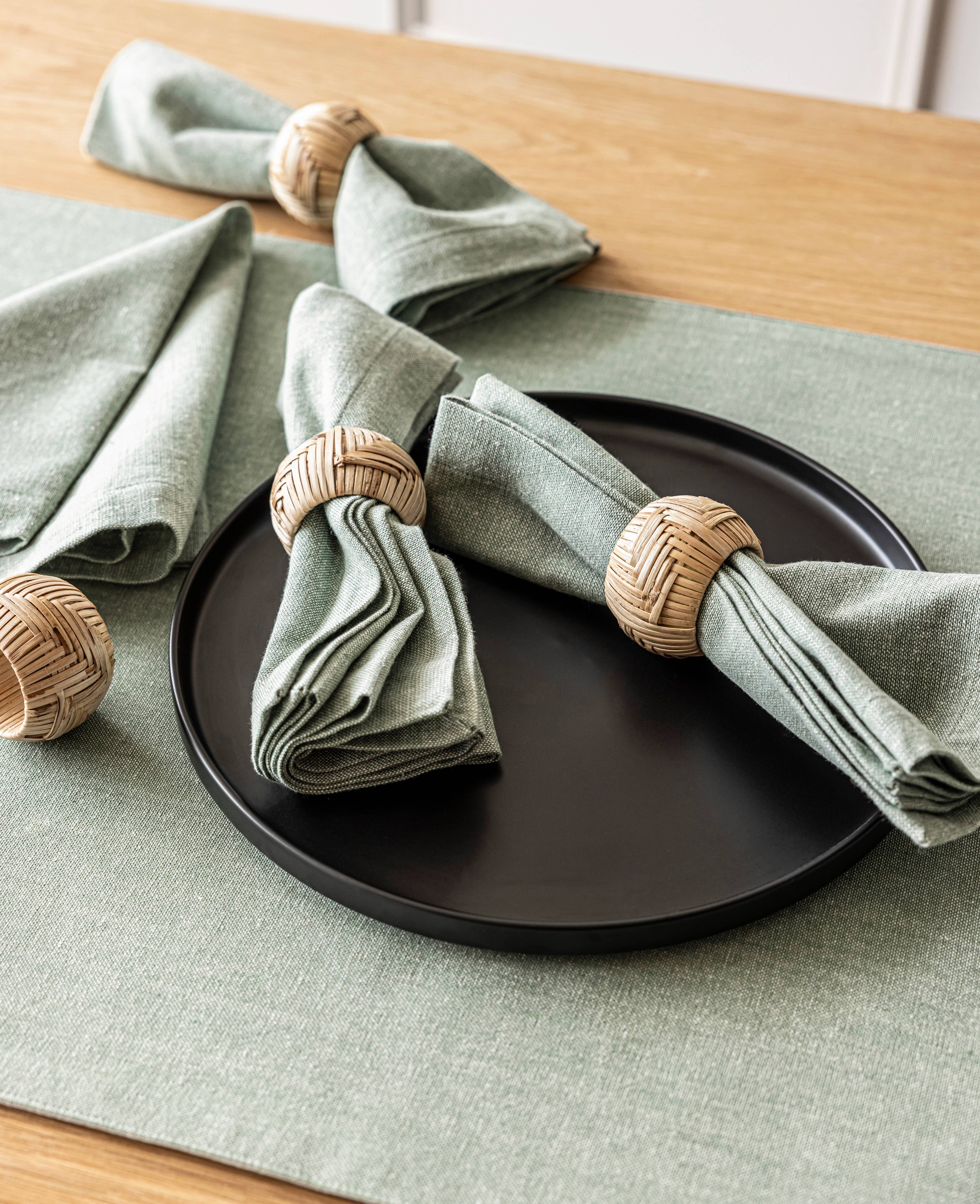 over&back - Wholesale Dinner & Cloth Napkin - Chambray Cotton Napkins – Set of 428