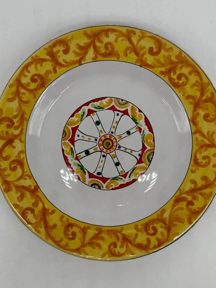 Caltagirone keramisk matanvändningsdessertplatta - Carru för wholesale av DD Ceramiche Siciliane