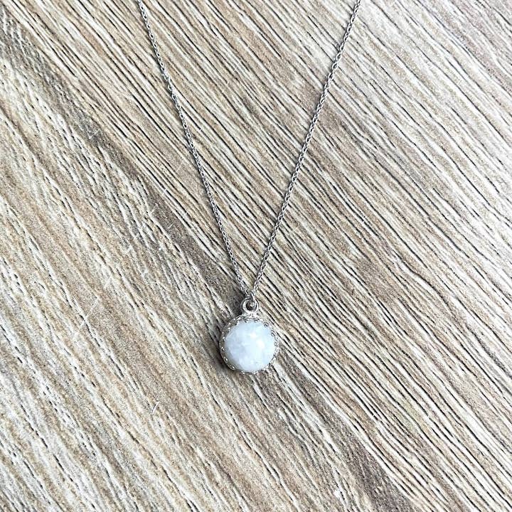 YSIE - Wholesale Pendant/Charm Necklace - Natural stone silver necklace Margaux5