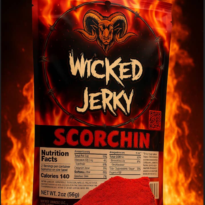 Wicked Jerky Scorchin for engroshandel hos Fizz and Sweets Wholesale