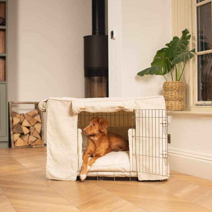 Lords and Labradors - Venta al por mayor Cama - Perros - Juego de jaulas para perros en bouclé marfil