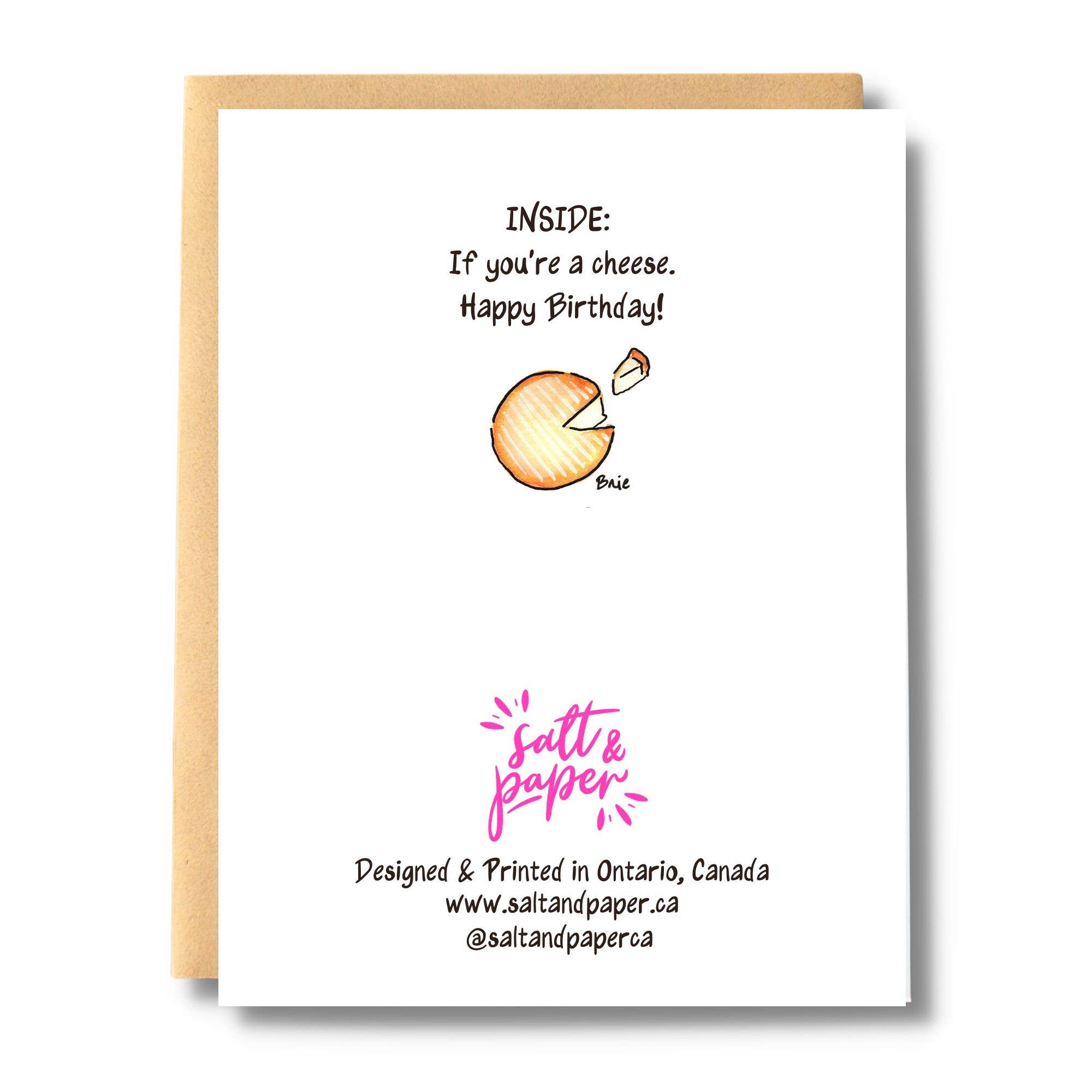 Salt & Paper - Wholesale Birthday Card - Age Matters, If You're A Cheese Card2