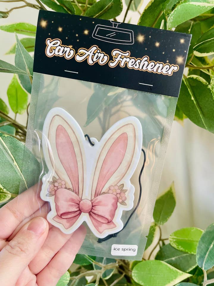 Bunny Ears with Bow Air Freshener for wholesale by Scents & Shenanigans Co