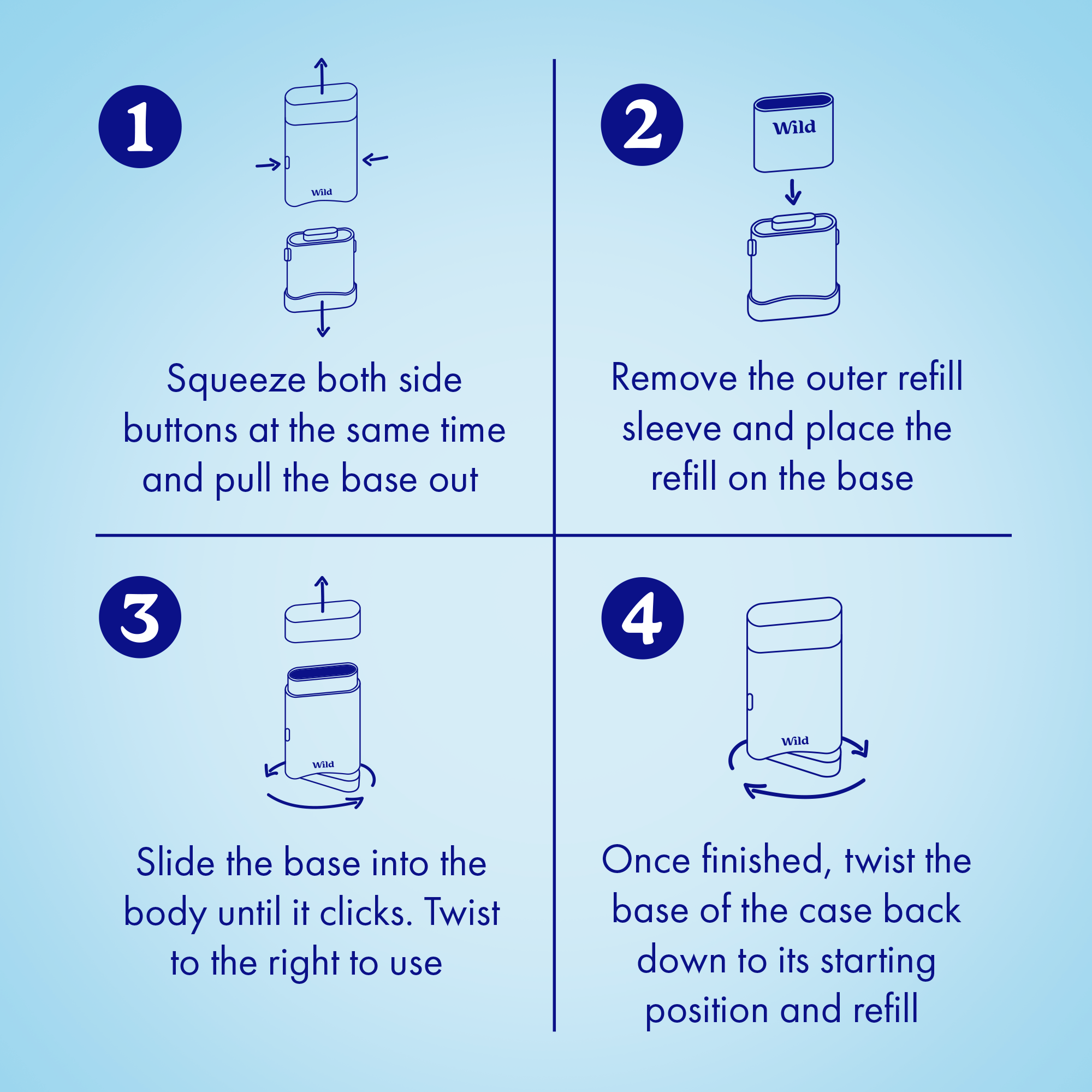 Wild – wholesale Deodorant – Women's – Wild Cherry Blossom Deo Refill (8 Pack)6