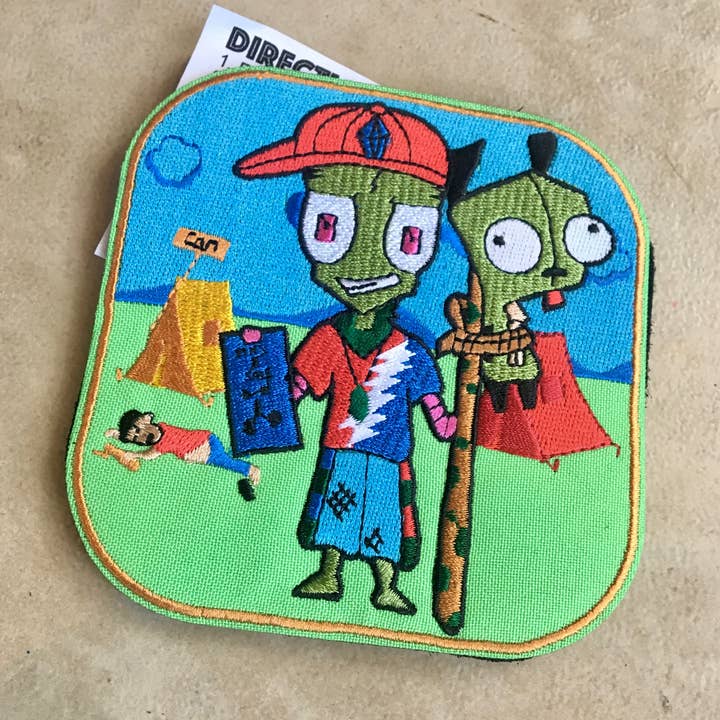 Pinvader Zim Stash Patch – 4" Klittenband + Strijkpatch voor wholesale door Mushroom Kingdom Pins
