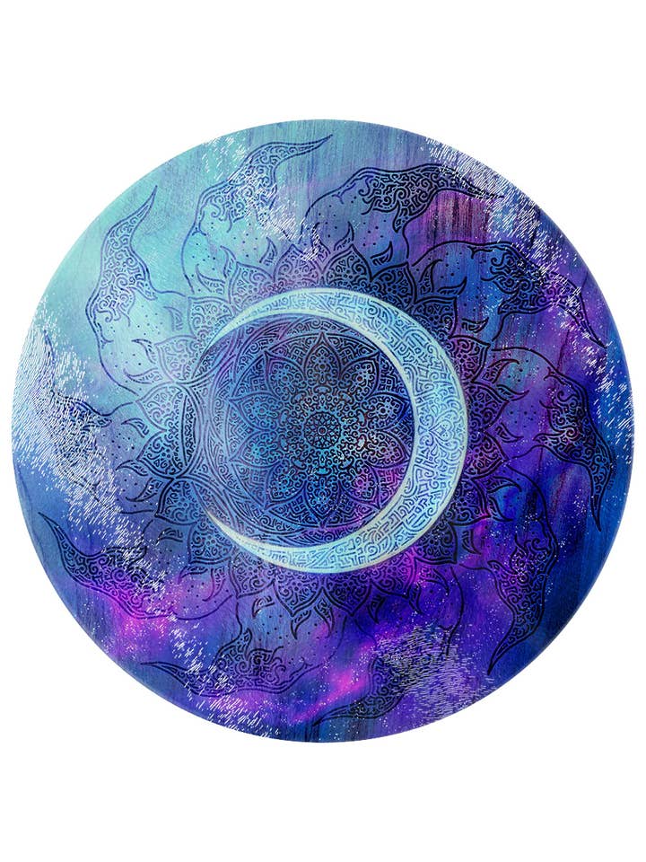 Twilight Mandala Glass Chopping Board for wholesale by Grindstore