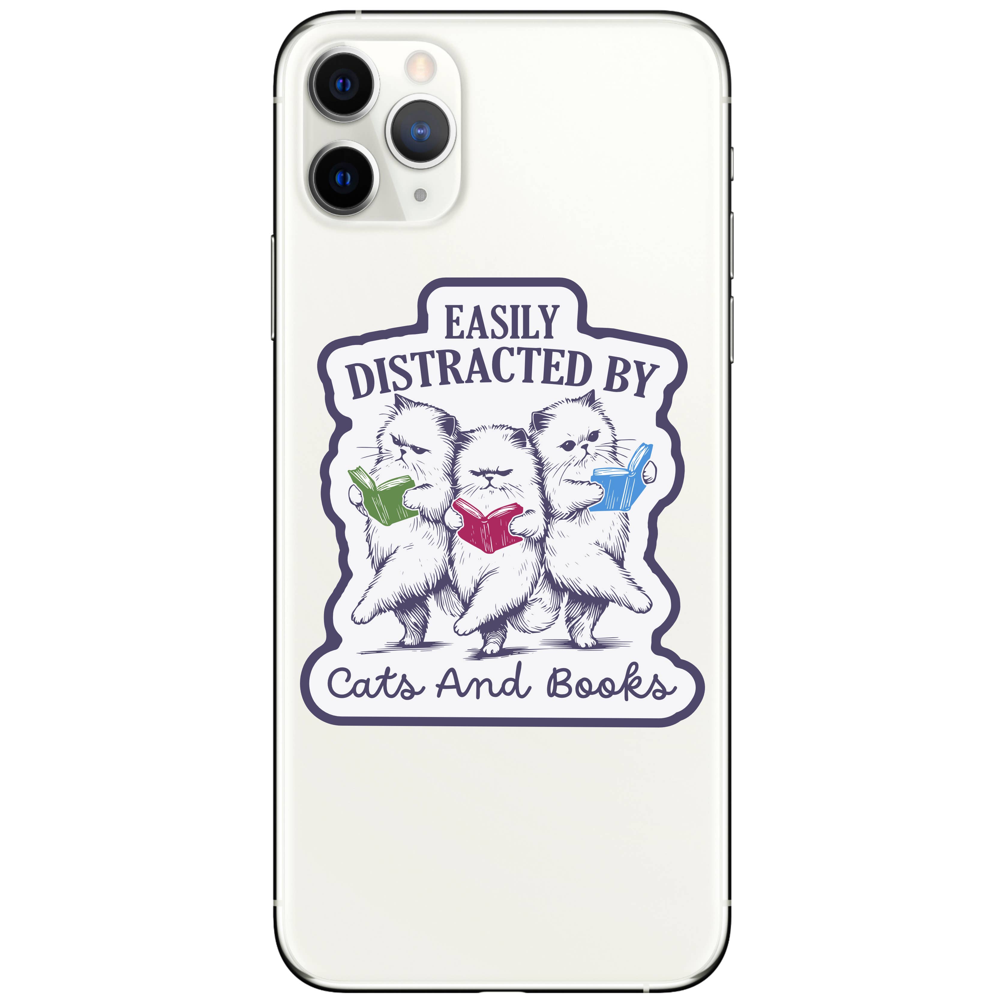 Juju and Moxie - Wholesale Sticker - Adorable Kitty Cat Book Read High Quality Vinyl Sticker4