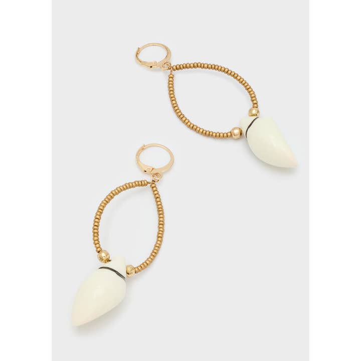 NALI' - Wholesale Dangle Earrings - SHILA EARRINGS W/ BRONZE BEADS - N632