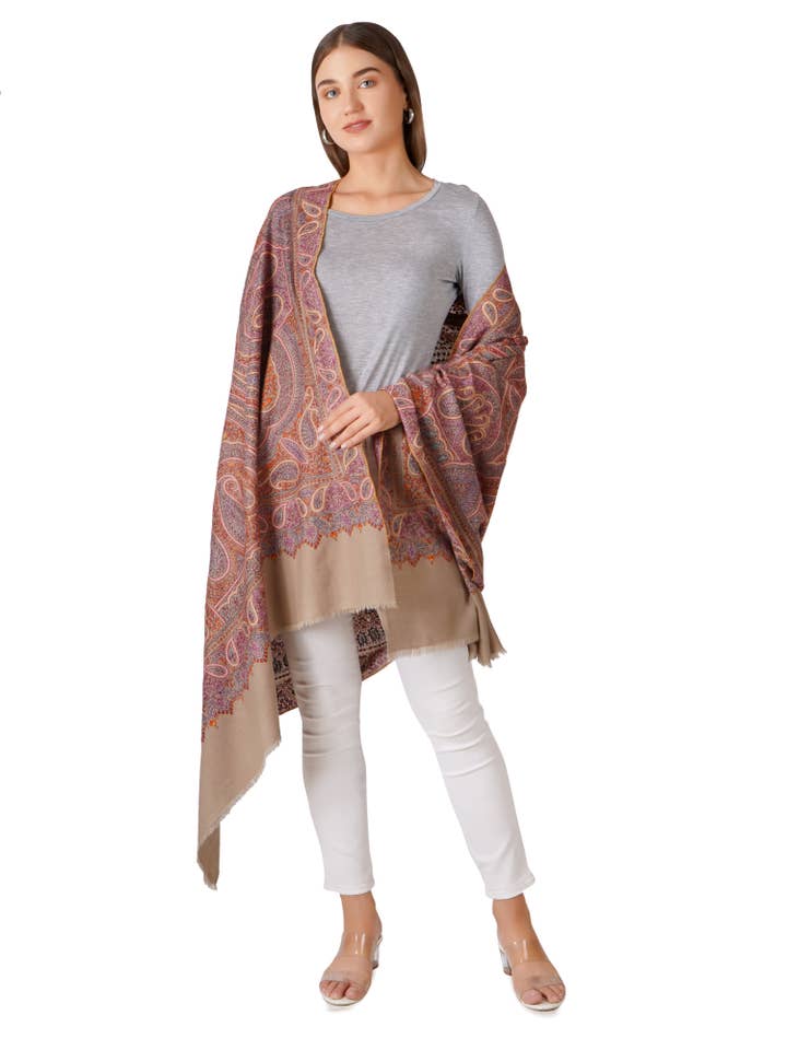 Premium Pashmina Shawl - Unique and Elegant - Natural Toosh for wholesale by PASHWRAP