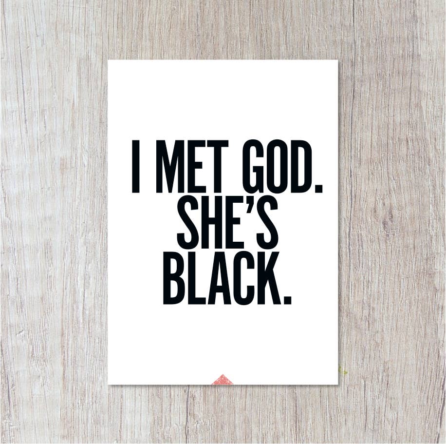 Momokin – Postal por atacado – Eu conheci Deus, ela é negra