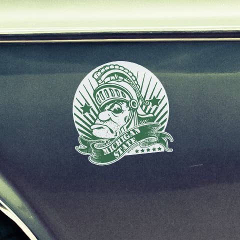 Nudge Printing - Wholesale Sticker - Michigan State University Gruff Money Car Decal