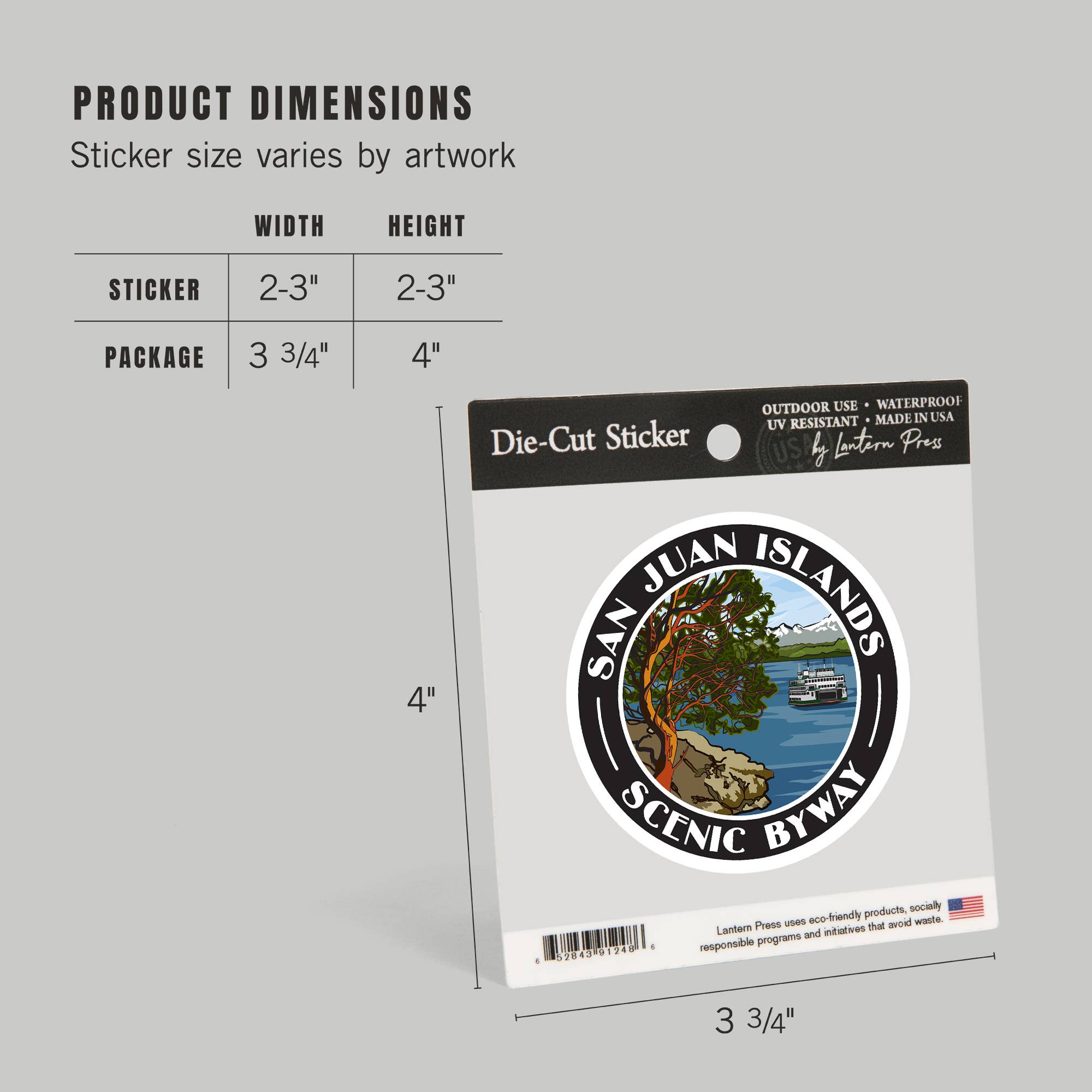 Lantern Press - Wholesale Sticker - STICKER San Juan Islands, Scenic Byway Logo4