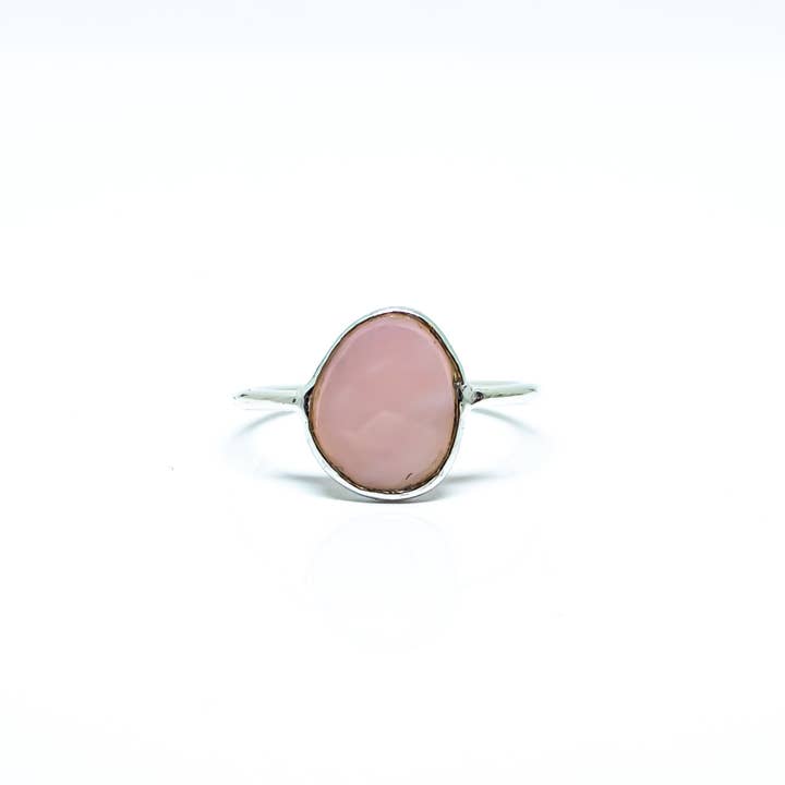 Quasar Gems USA - Wholesale Cocktail/statement ring - Pink Opal Ring Sterling Silver Faceted