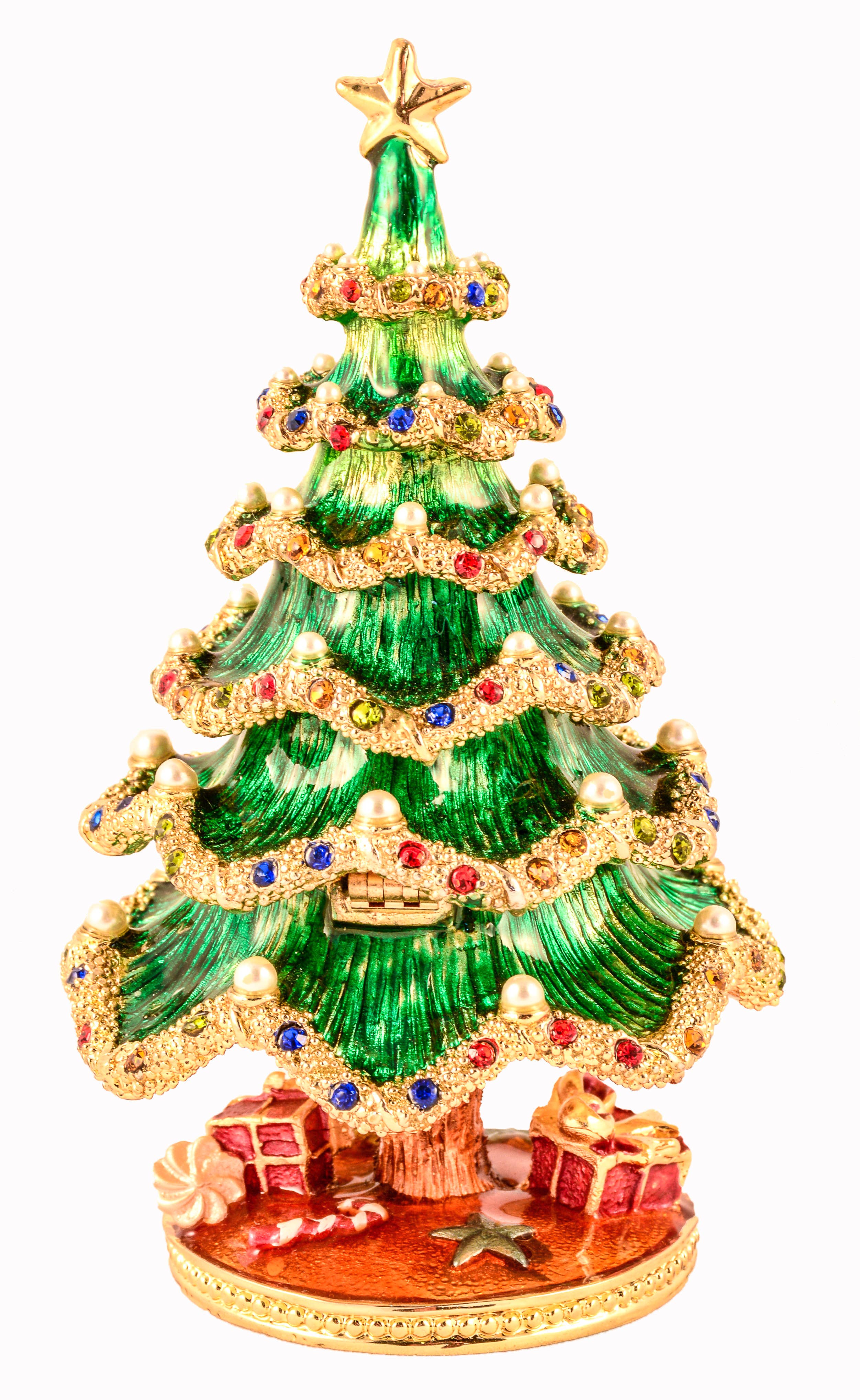 Ciel Collectables - Vendita all'ingrosso Decorazione natalizia - Albero di Natale con perle finte, cristalli Swarovski e smalto