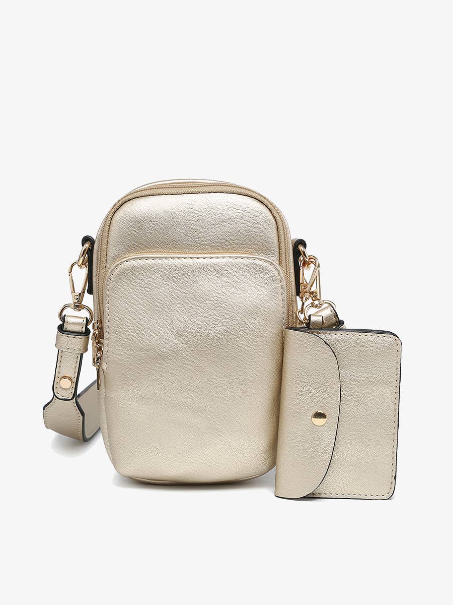 Jen & Co. - Vente Sac à bandoulière – femme - M2080 Sac à bandoulière Parker à 3 compartiments avec pochette7