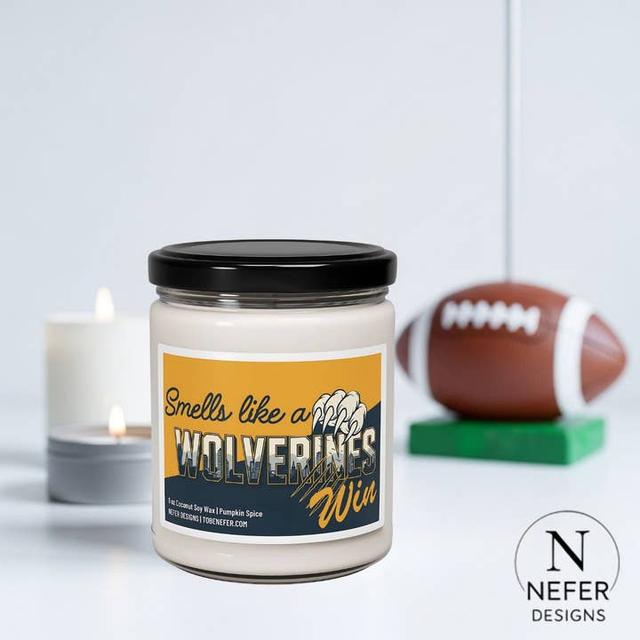 Nefer Designer Candles & Home Decor - Wholesale Jar/Filled Candle - Michigan | Wolverine Pride | State-Themed Candle4