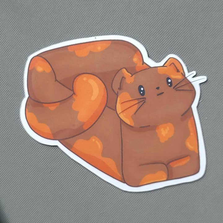 Bread Cat, Pain de chat, autocollants en vinyle, adorable chat, autocollants pour la vente par Cozy Bee Creates