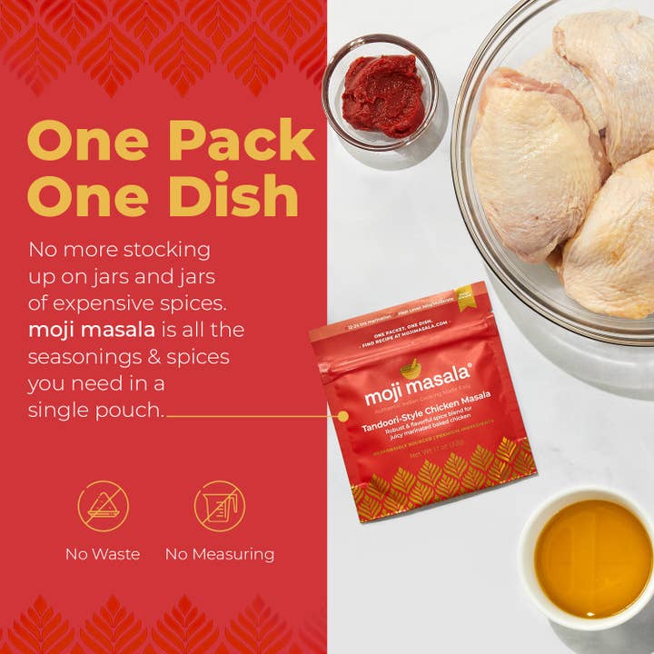 moji masala® Indian Spice Blends - Wholesale Dried Spice Mix - Tandoori-Style Chicken Masala Indian Spice Mix7