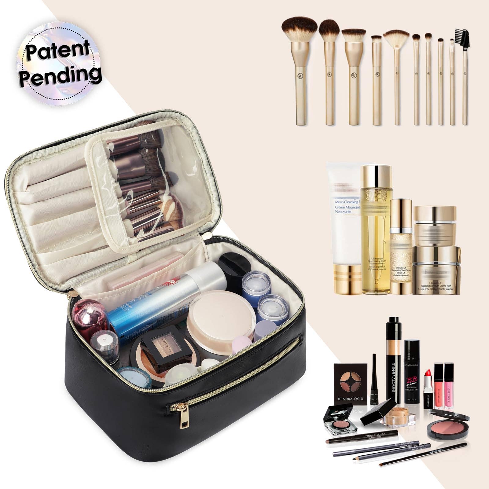 wandf - Wholesale Make-up/cosmetic bag - Vegan Leather Cosmetic Brush Bags Makeup Case 17