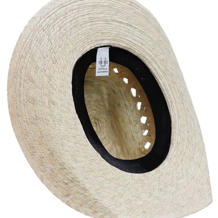 Cap Zone - Wholesale Cowboy Hat - Kids - Kids Biggs Crown Palm Leaf Straw Cowboy Hat