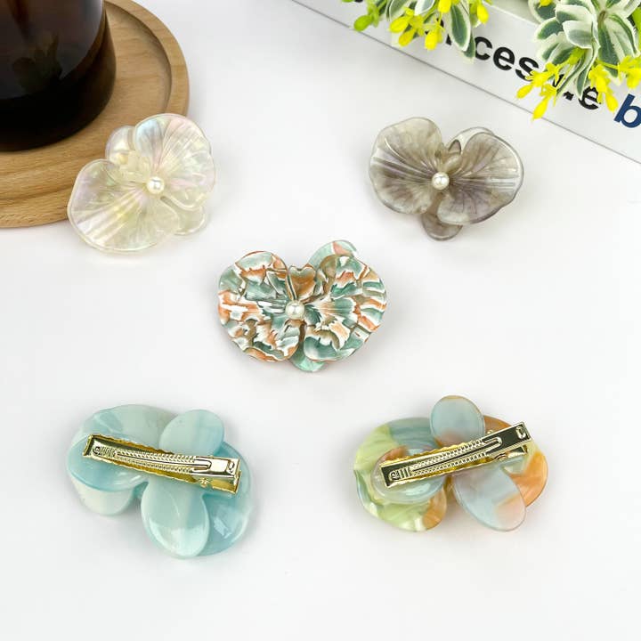 TheDivaSoap - Wholesale Hair Clip - Women's - 3D Phalaenopsis Hair Claw Clip, Elegant Acetate Hair Clip