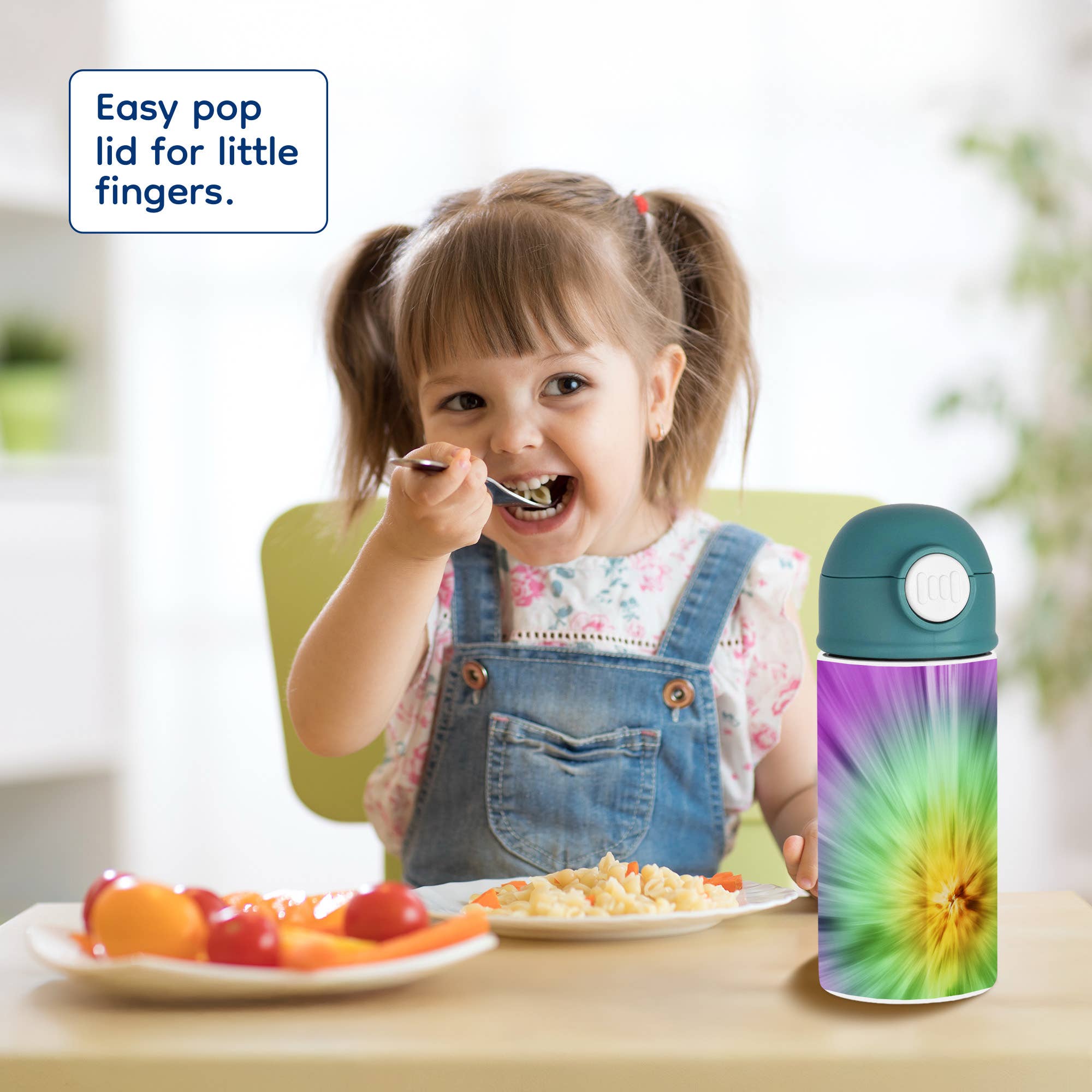 3dRose – wholesale Vattenflaska – 3dRose, Flerfärgad batikdesign - ljus och färgglad, denna batikdesign sticker verkligen ut, Vattenflaska för barn7