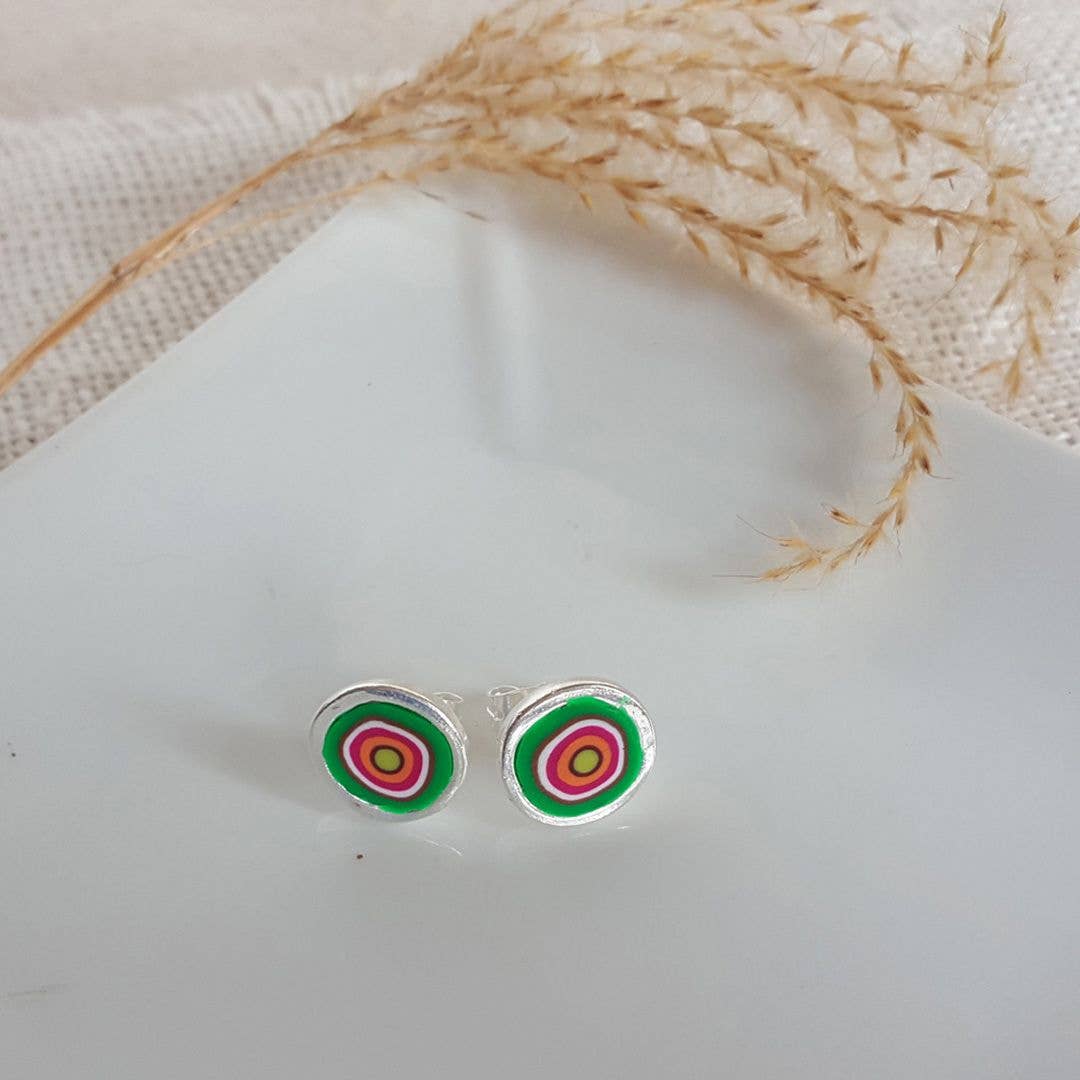 PASTACUITA - Wholesale Knopjes/oorstekers - Handgemaakte oorknopjes van polymeerklei in rustieke stijl8