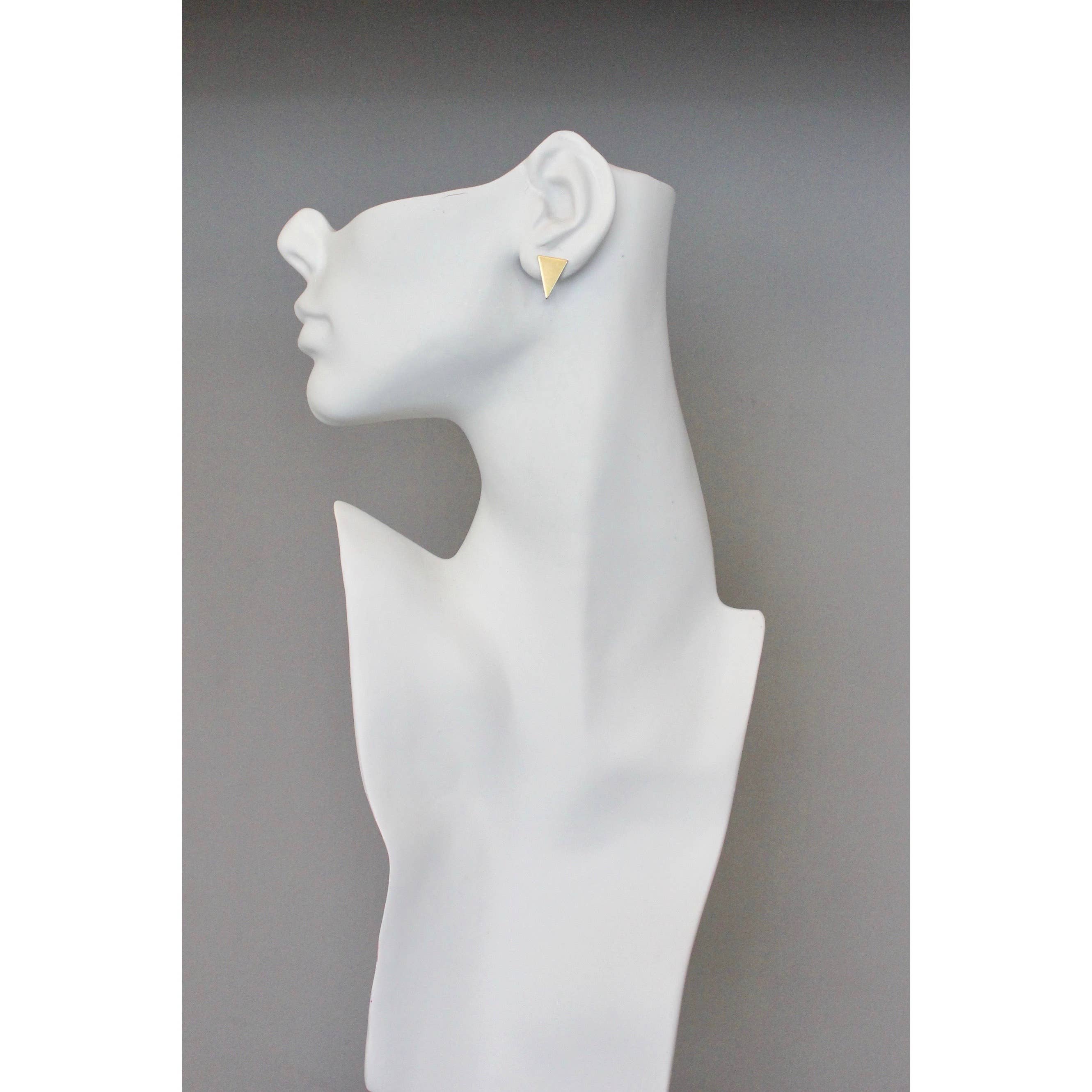 David Aubrey Jewelry - Wholesale Stud/Post Earrings - BKNE56 brass triangle posts1