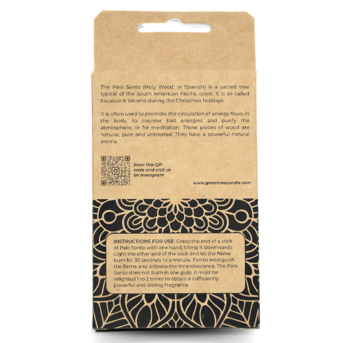 Green Tree - Wholesale Incense - Green Tree Palo Santo 5 thin sticks1