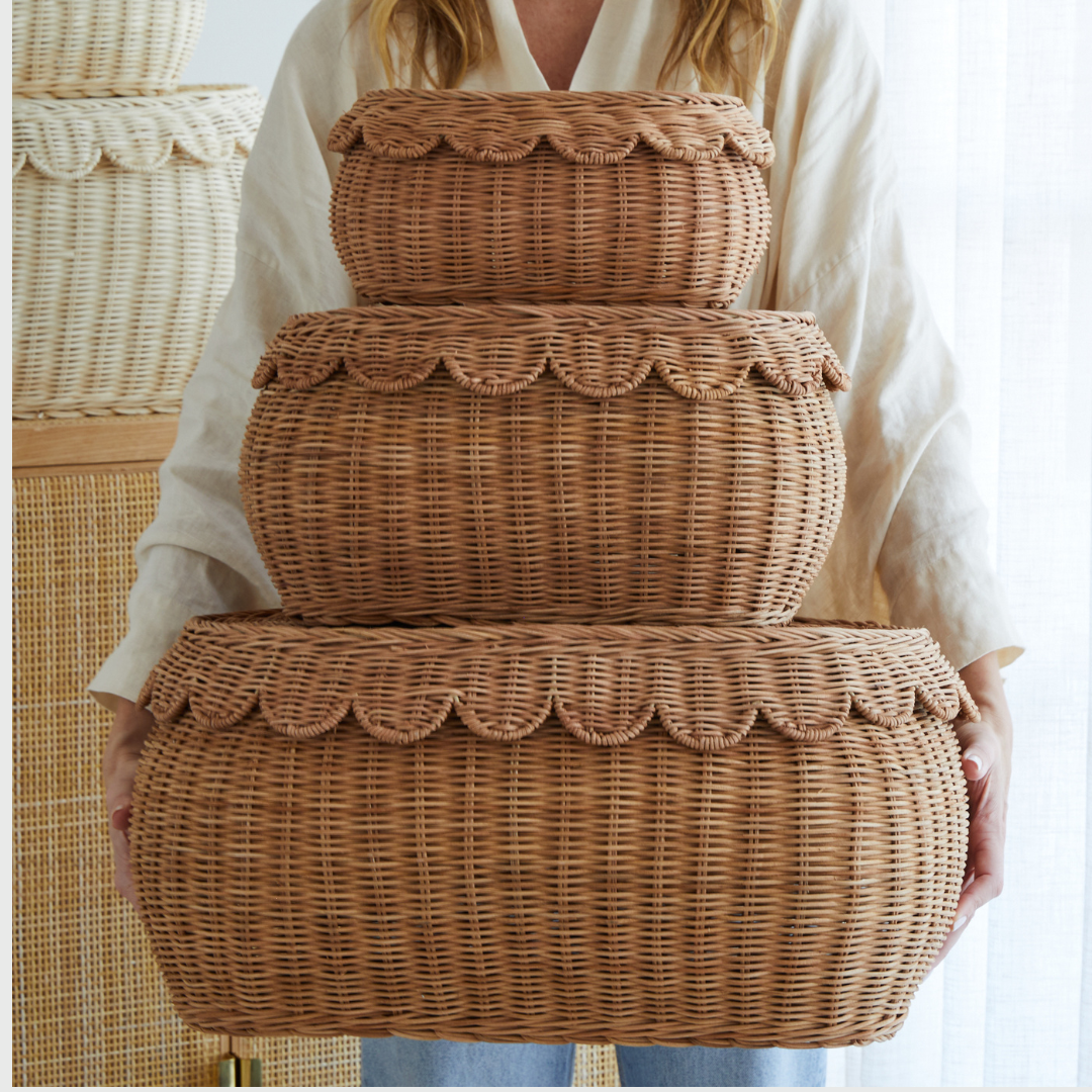 BEBE BASK® – wholesale Storage bin – Child & baby – FAUNA TRIO RATTAN BASKET SET MOCCA4
