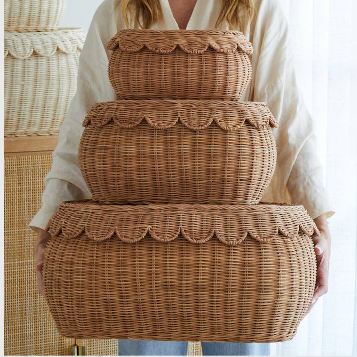 BEBE BASK® - Wholesale Storage Bin - Kids & Baby - FAUNA TRIO RATTAN BASKET SET MOCCA4