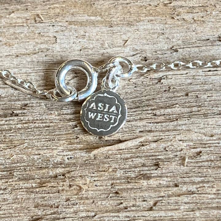 Asia West – Engroshandel Halskæde med vedhæng – Rå smaragd 16" enkelt sten Sterling sølv halskæde3