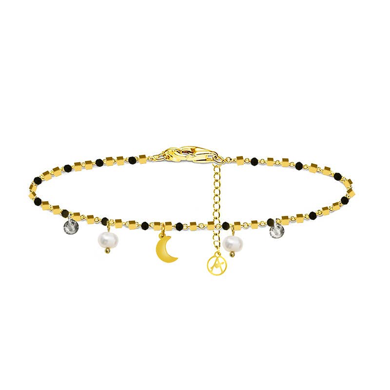 AMORINO SRL - Wholesale Charm/Dangle Bracelet - BRACELET WITH MOON & PEARL AND ZIRCON CHARM5