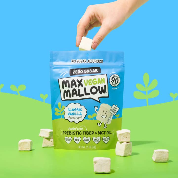 Max Sweets - Wholesale Marshmallow - VEGAN Classic Vanilla Max Mallows - Sugar Free Marshmallow