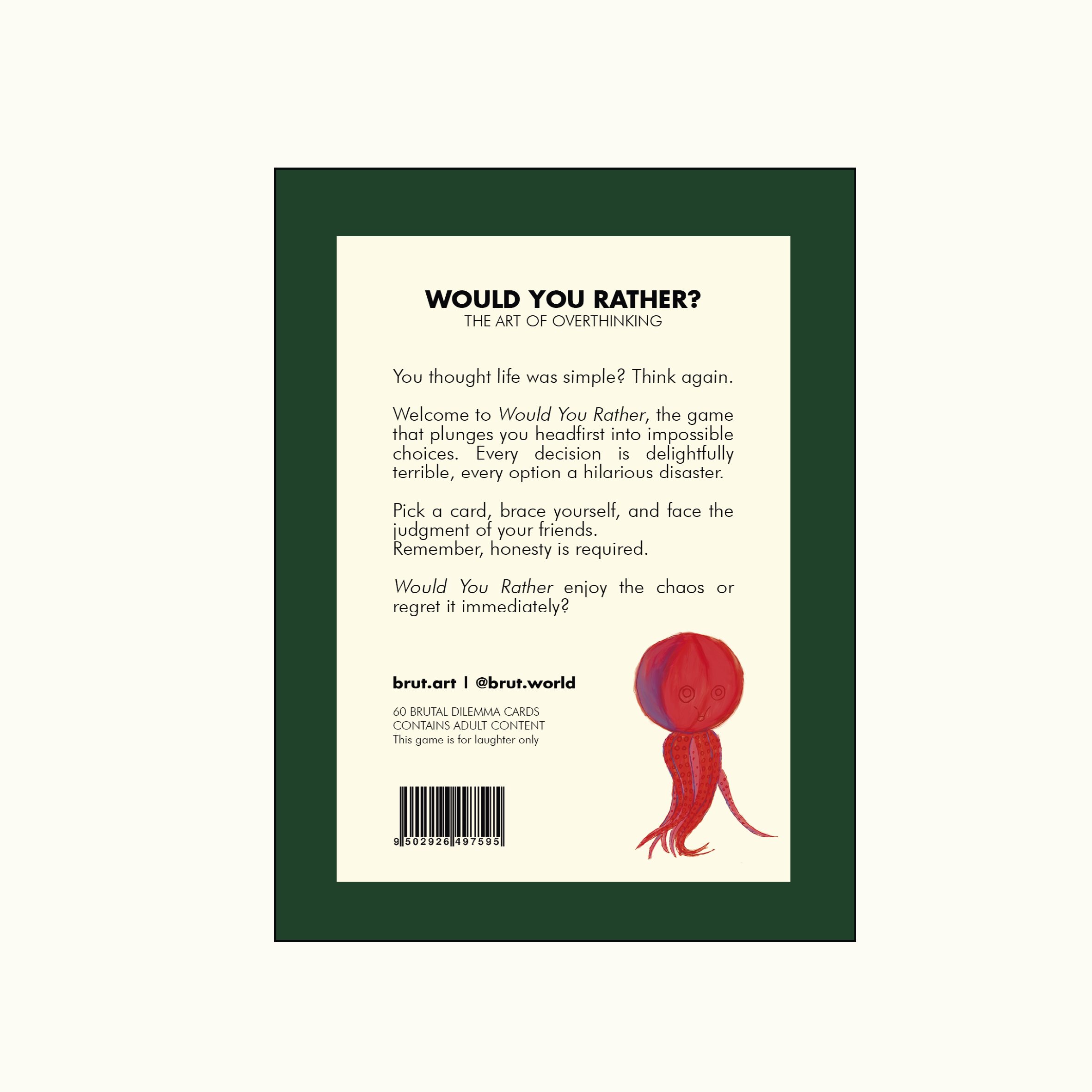 Brut - Wholesale Card Game - WOULD YOU RATHER | GAME  3