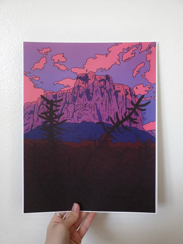 Brianna Gardocki Art - Wholesale Art Print - Ghost Ranch Landscape Night New Mexico Art Print2