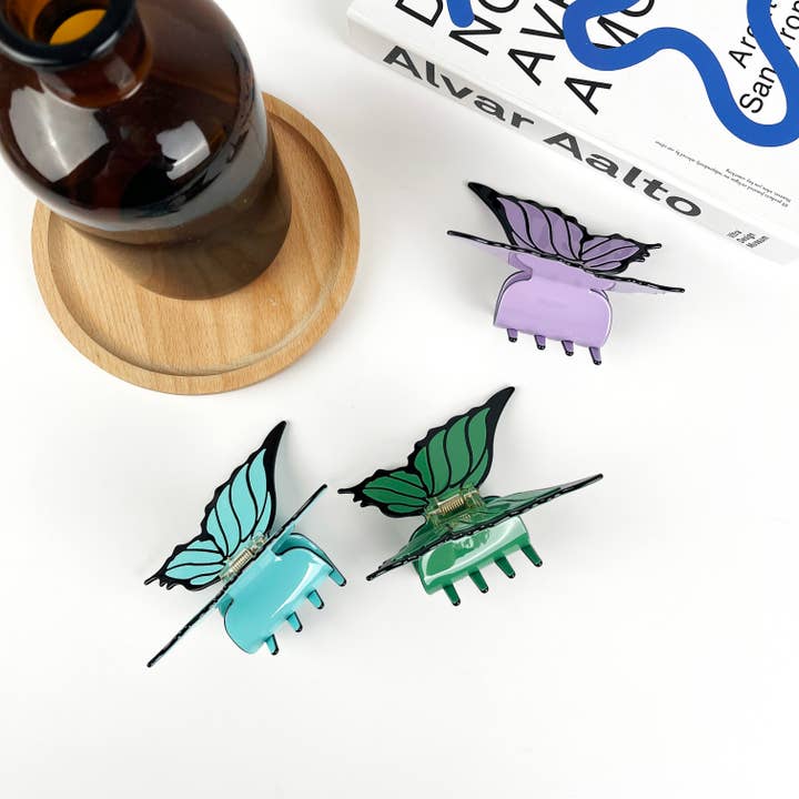 TheDivaSoap - Wholesale Hair Clip - Women's - Acetate Butterfly Hair Clip, Thickened Y2K Style Claw Clips