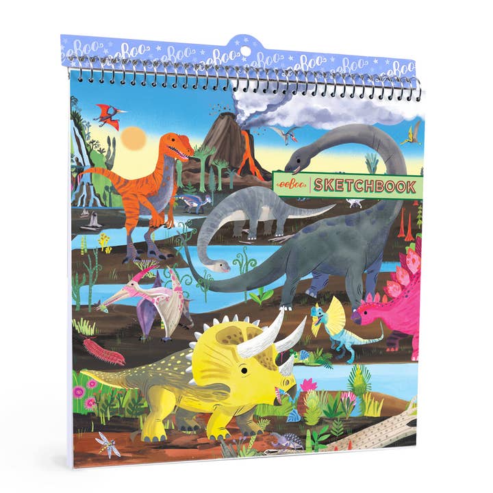Quadratisches Dinosaurier-Skizzenbuch für den Großhandel von eeBoo