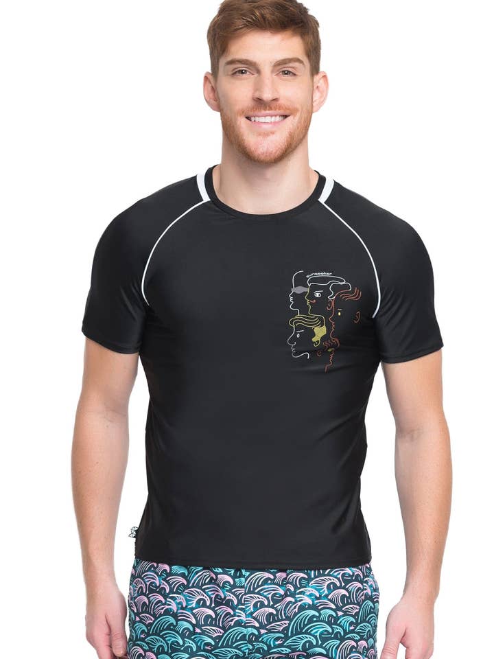 Buddies short sleeve rash guard for wholesale by Sunseeker