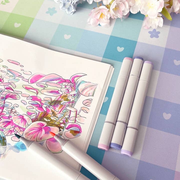 Tapetes de escritorio «Rainbow» para pícnic en colores pastel para venta al por mayor de Mintlodica