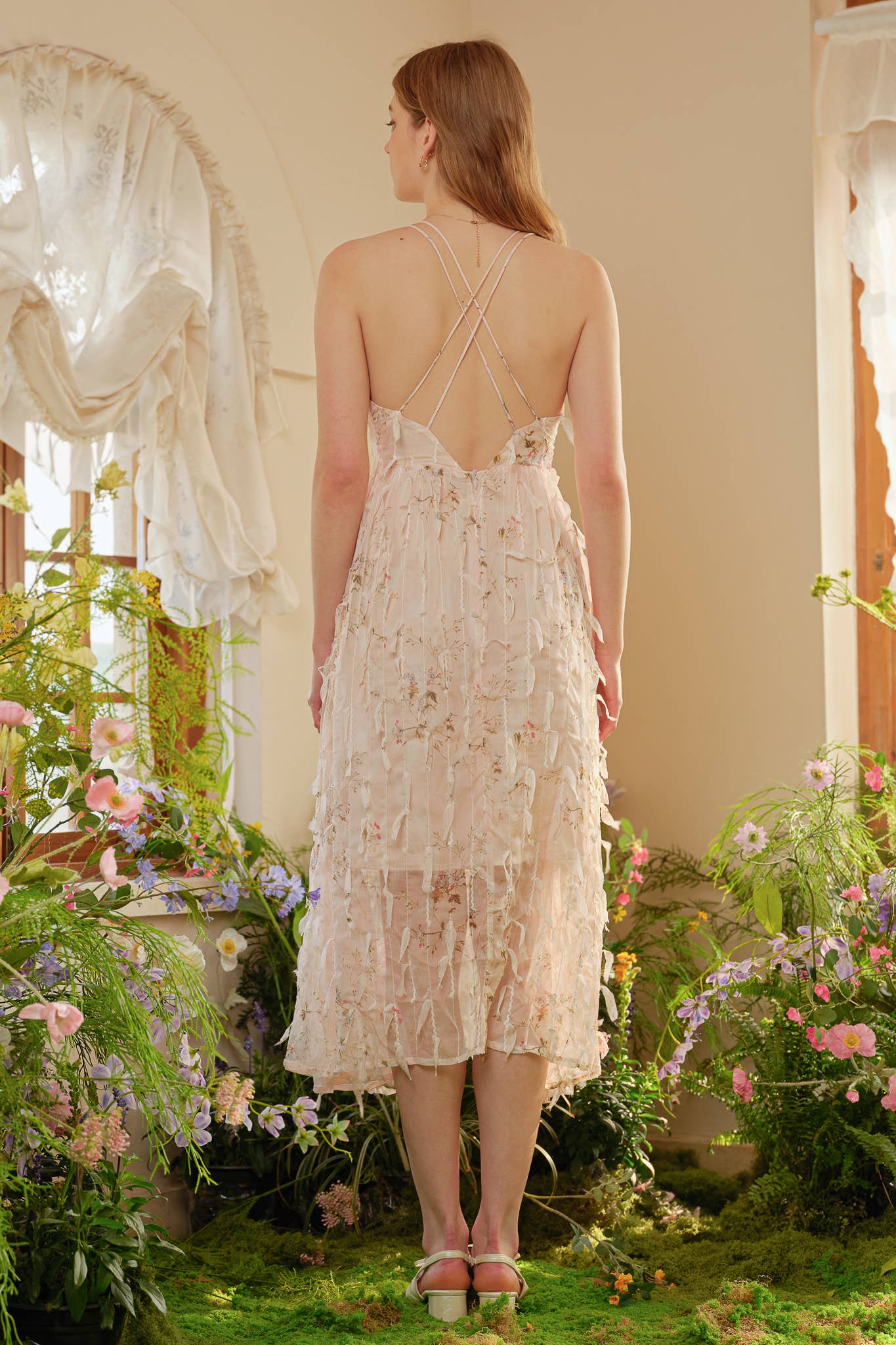 ROSIE POSIE - Wholesale Dress - Women's - RP2347 - Whimsical Blush Tulle Midi Dress3