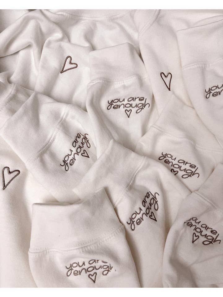Honey Soul LLC - Wholesale Sweatshirt - Women's - Original You Are Enough Embroidered Sweatshirt6