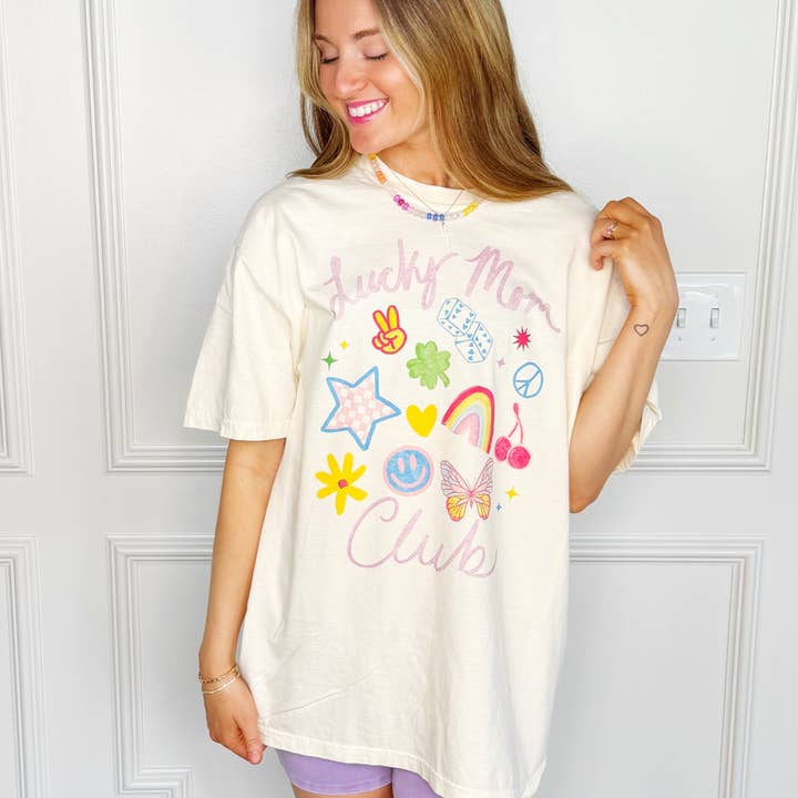 Maglietta Club Mamma Fortunata per la vendita all'ingrosso da parte di Poppy & Pine