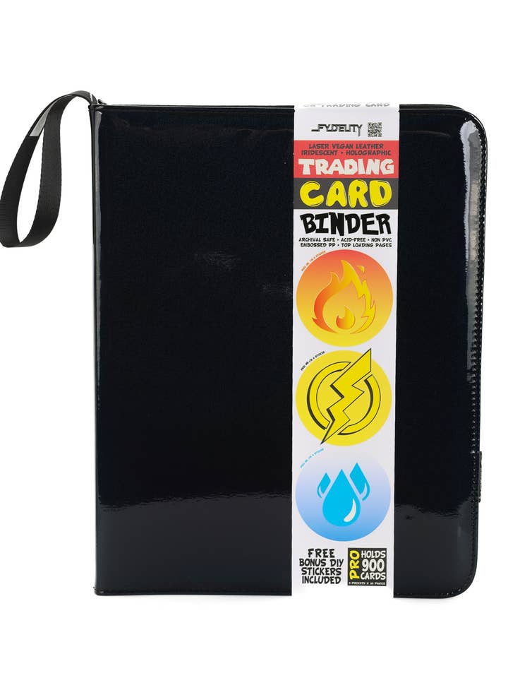 44000: Binder de Trading Card |9 Pocket| Laser Preto por atacado de Fydelity