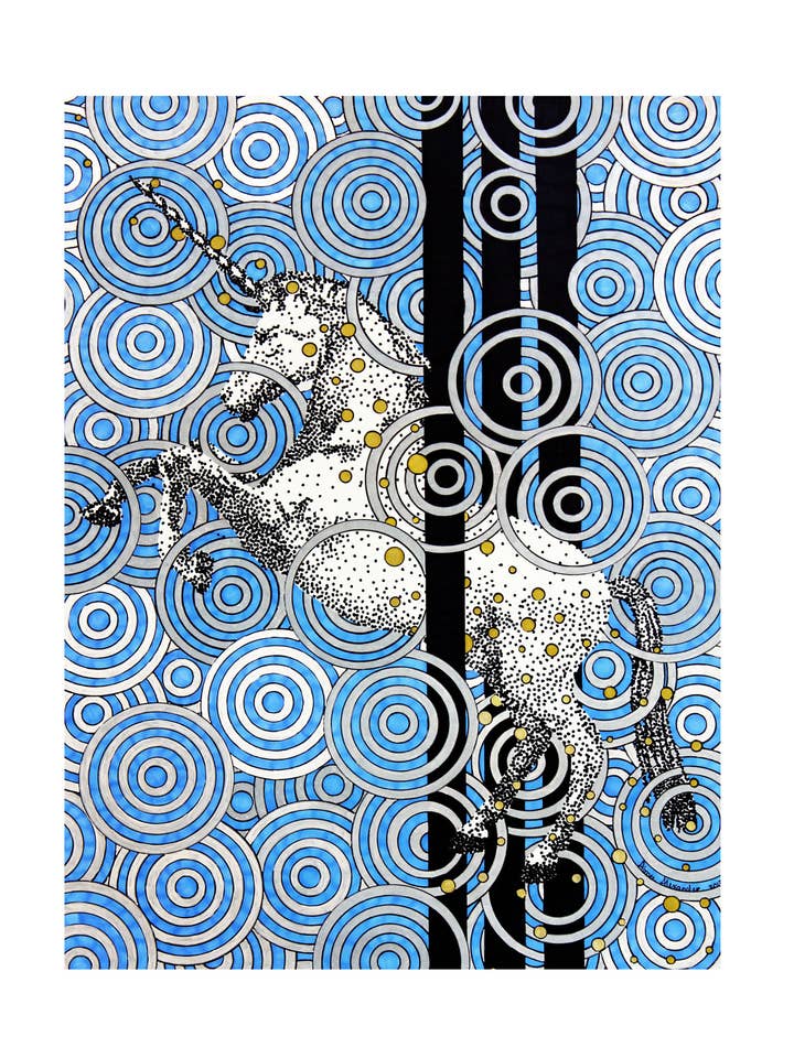 Impressão artística do unicórnio mágico por atacado de artisticle