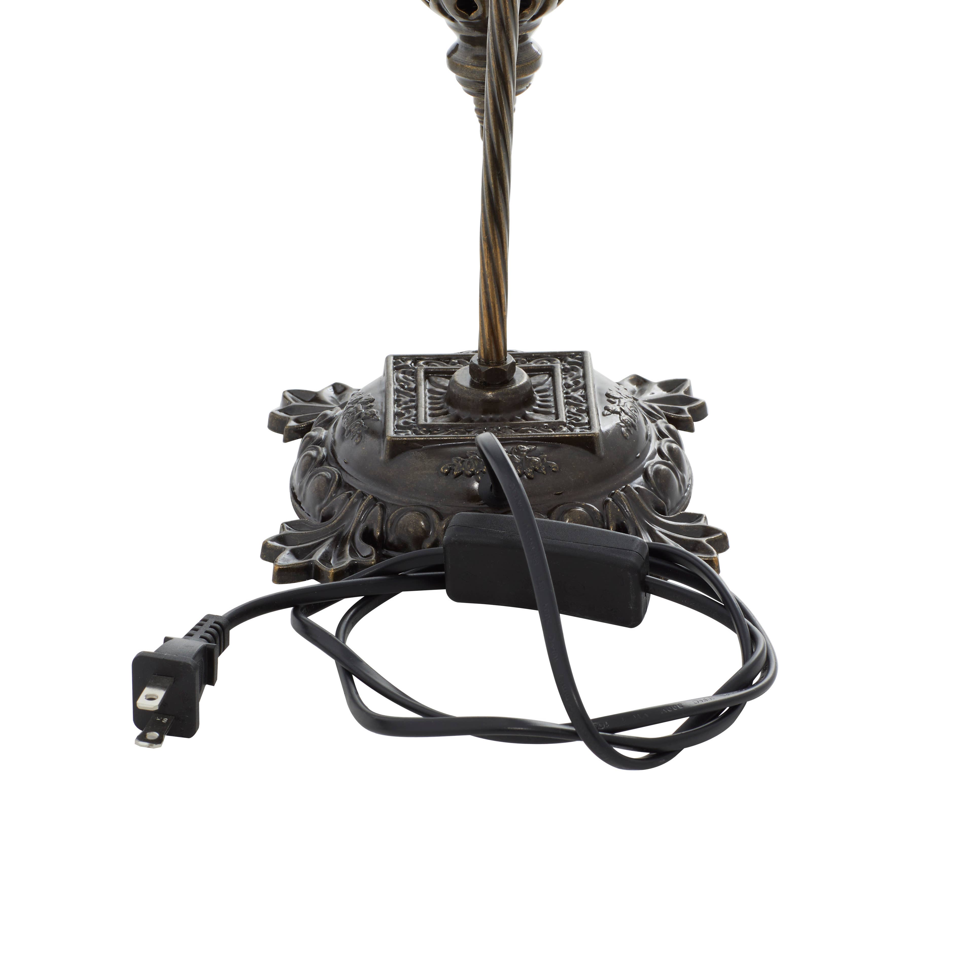 Import Corner - Wholesale Accent/bureaulamp - 85117: 7" GEPRINTE MOZAÏEK KAP "LANTAARNPAAL" TAFELLAMP - LED2