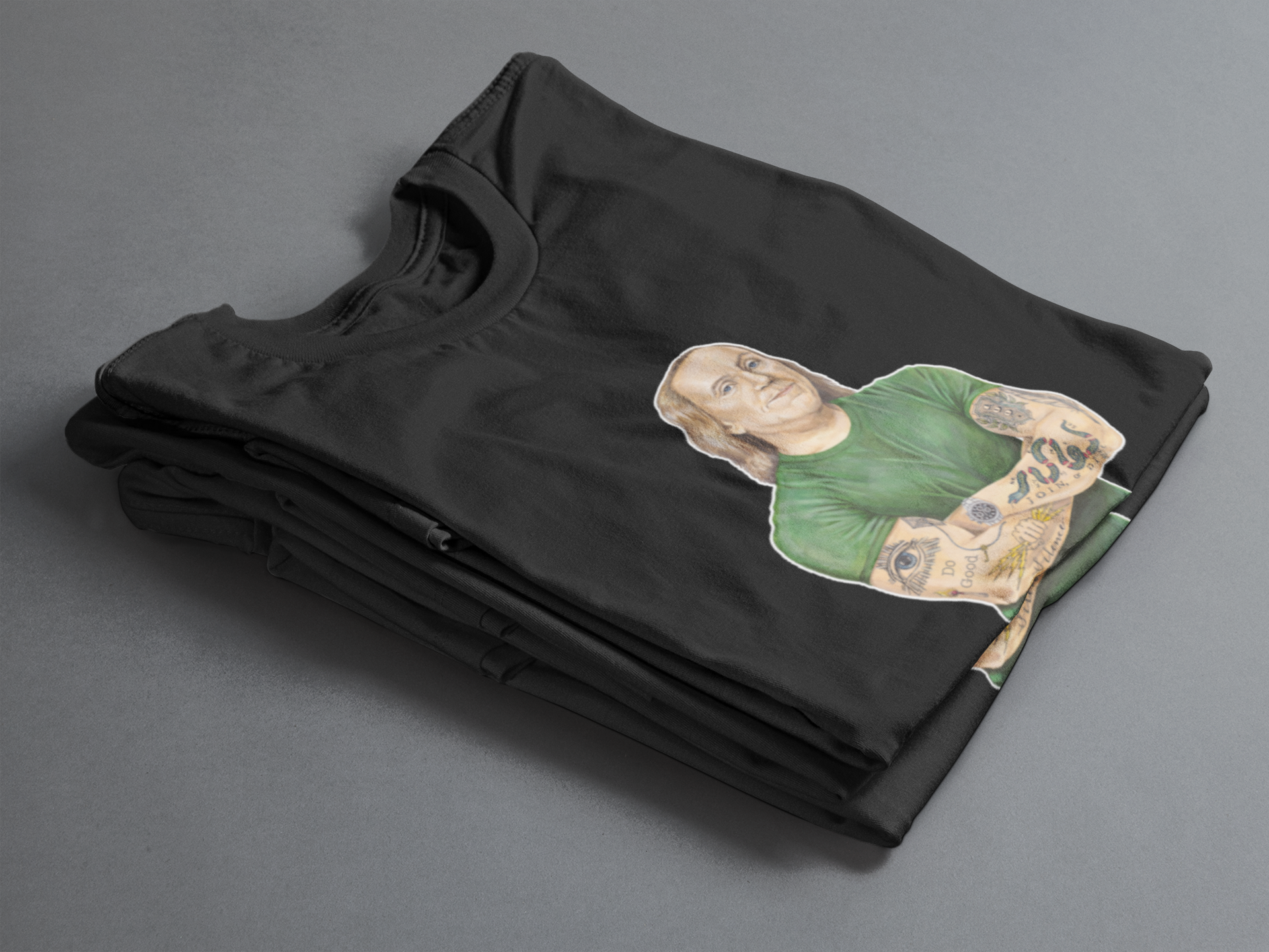 LX Artworks - Venta al por mayor Camiseta estampada - Hombre - Camiseta Buff Ben (Benjamin Franklin)1
