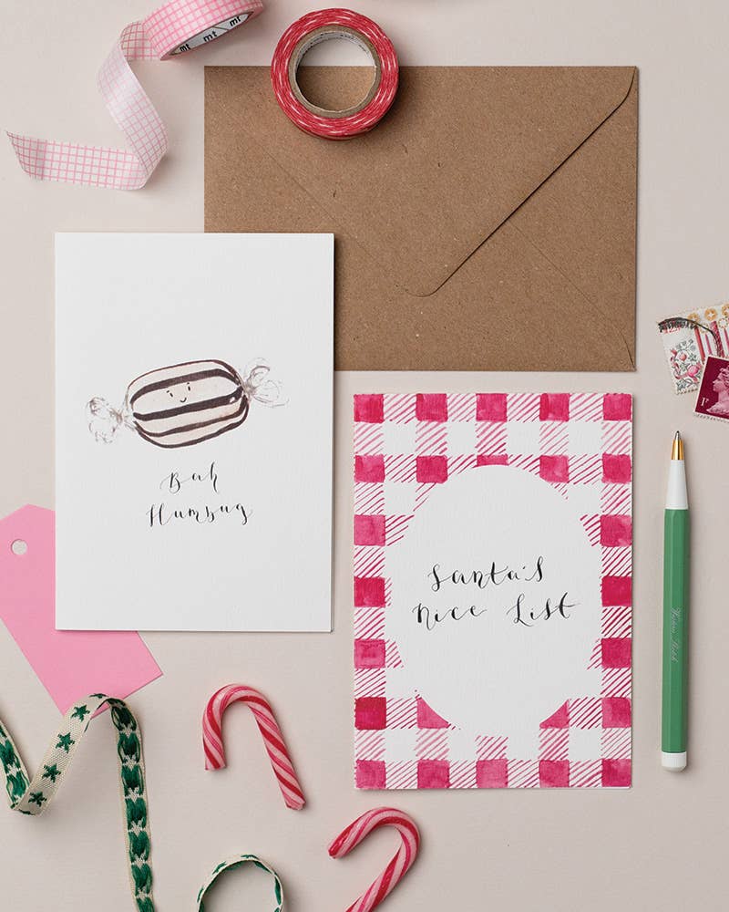 Western Sketch - Wholesale Christmas Card - WS281 Bah Humbug Christmas Card2